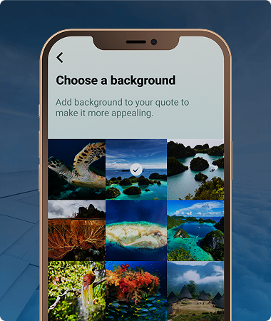Uplifting quotes mobile app screens
